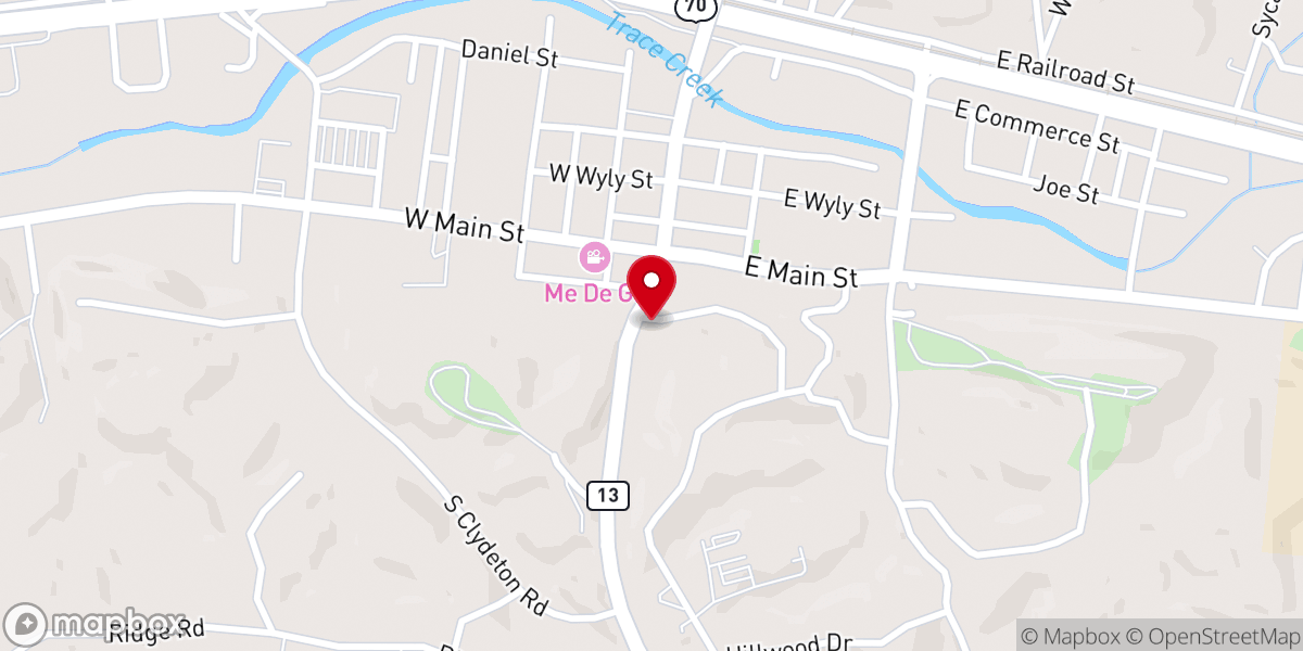 Map showing location of Muscles Kneaded- Therapeutic Massage