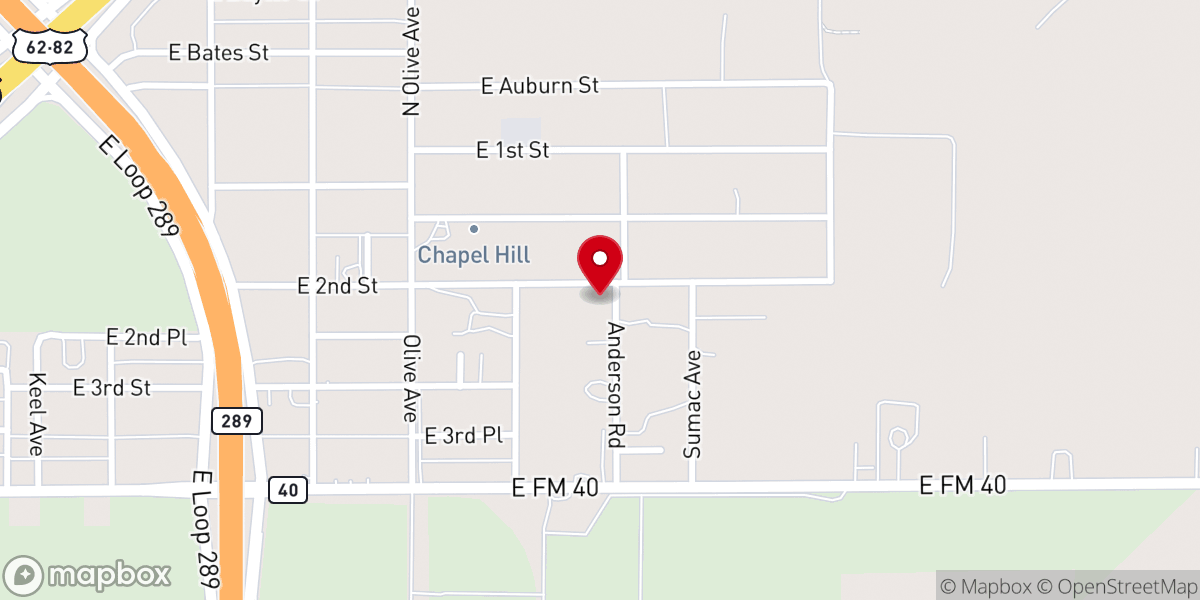 Map showing location of Genesis Baptist Fellowship