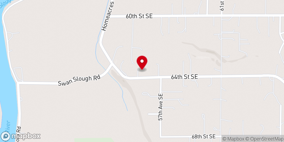 Map showing location of Good Shepherd Lutheran Church at Swans Trail