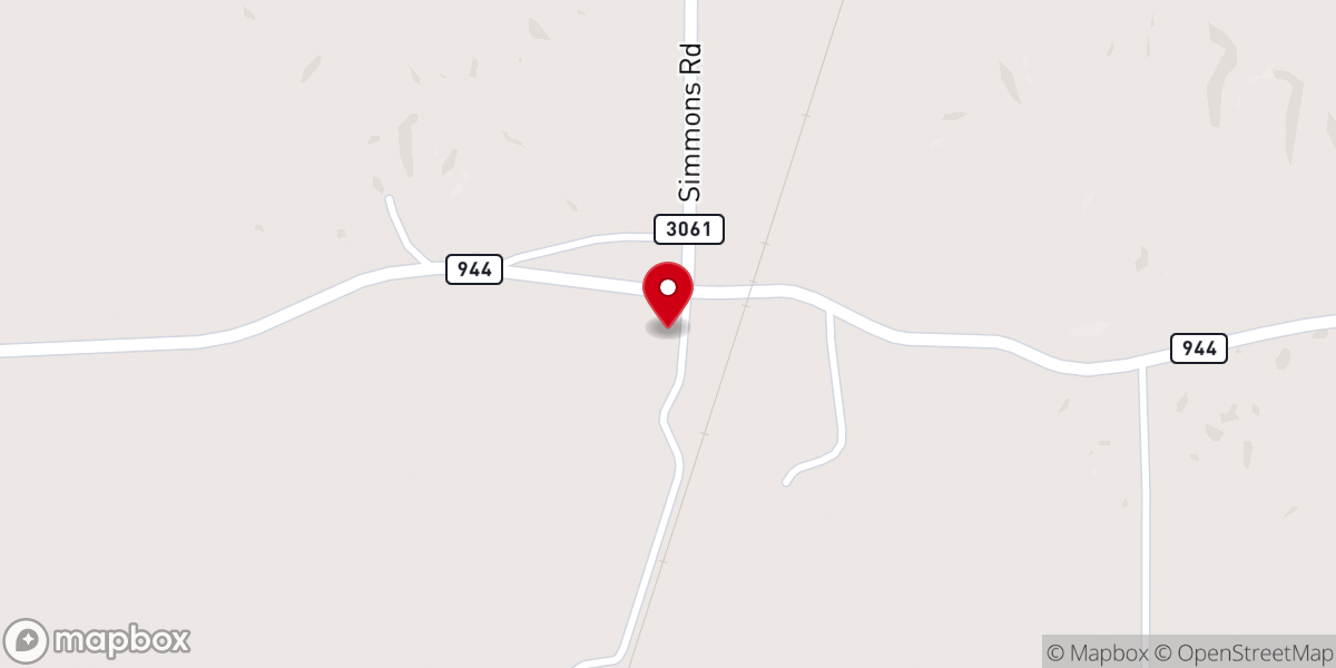 Map showing location of Jackson Chapel Community Church