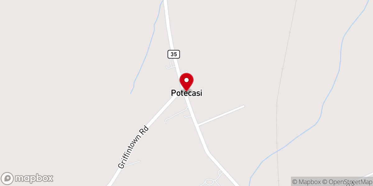 Map showing location of Potecasi