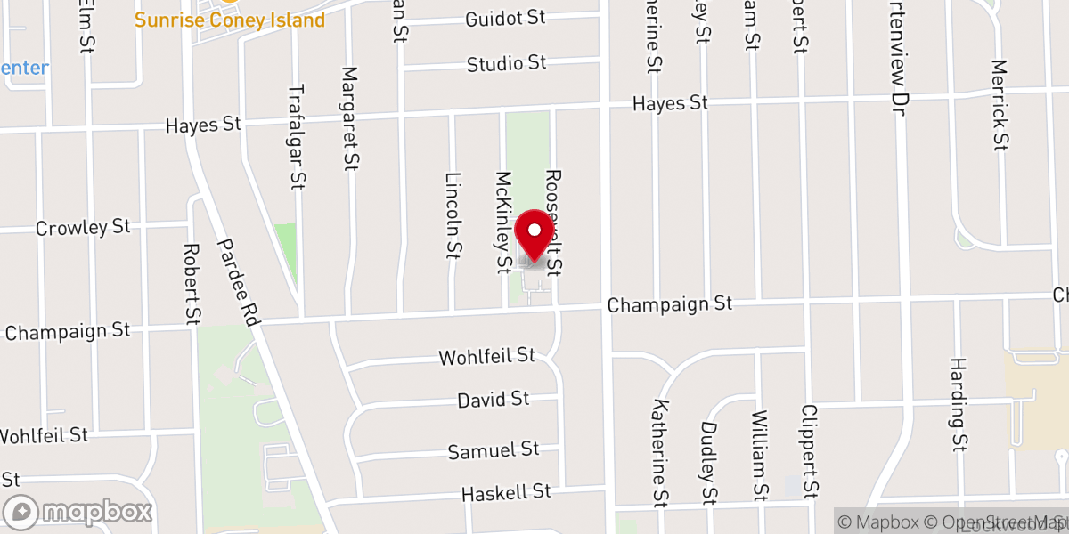 Map showing location of Northline Church