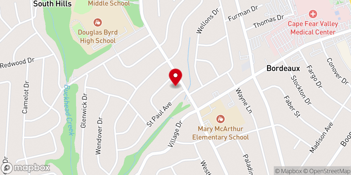 Map showing location of Saint Paul's in the Pines Episcopal Church