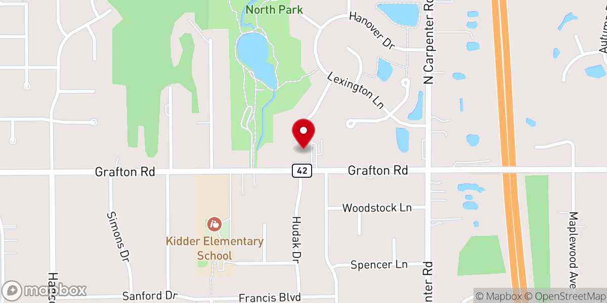 Map showing location of Brunswick Reformed Church