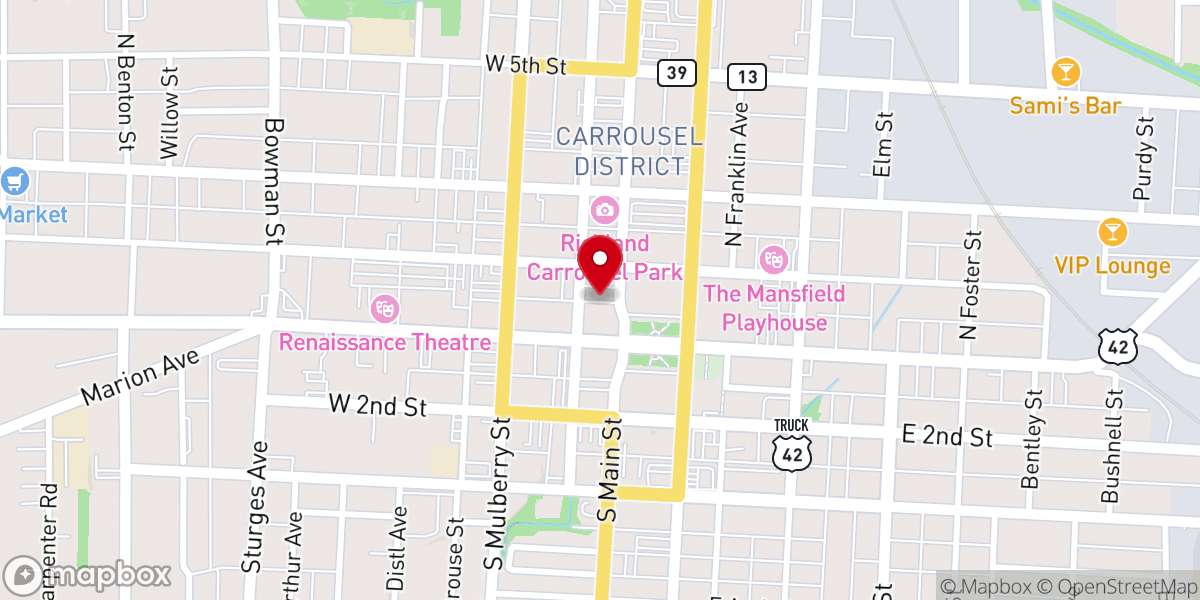 Map showing location of Crossroads City Center