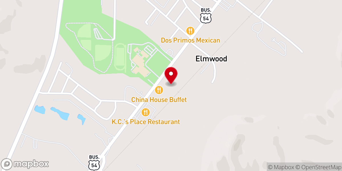 Map showing location of County Market