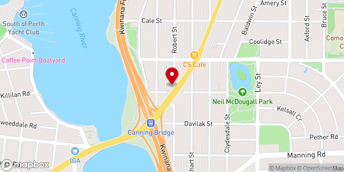 Map showing location of Como Baptist Church
