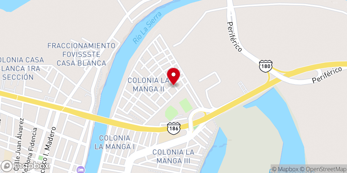 Map showing location of Iglesia Cristiana Evangélica Príncipe de Paz