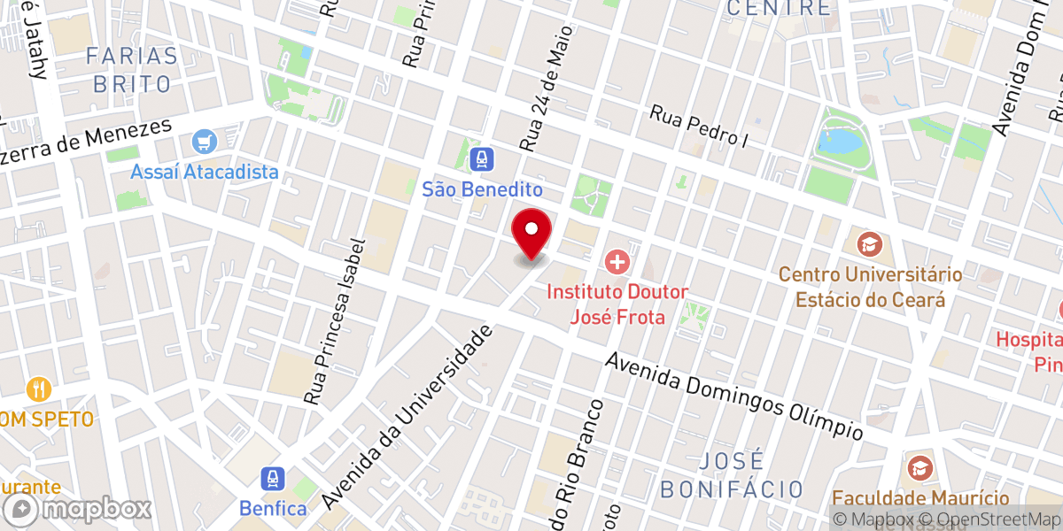 Map showing location of Igreja de Cristo Central