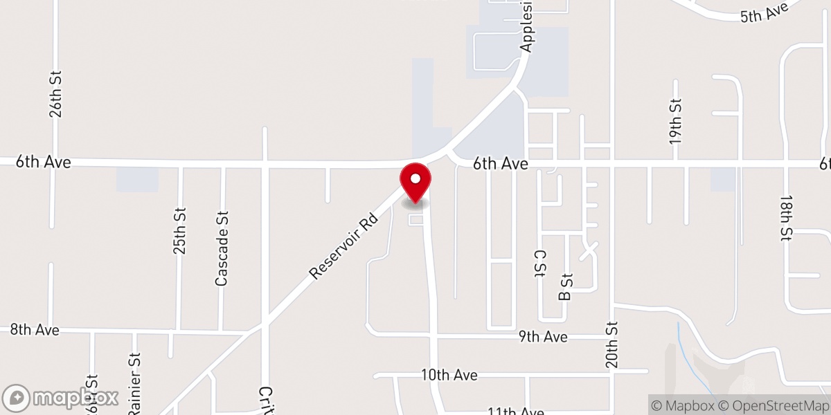 Map showing location of Sonrise Baptist Church