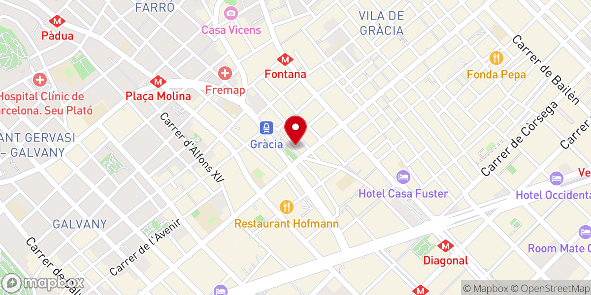 Map showing location of Centro Budista Tara Barcelona