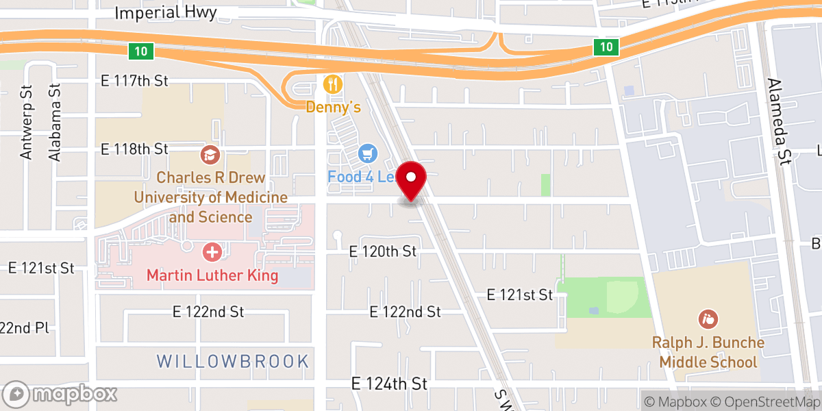 Map showing location of Fellowship Baptist Church