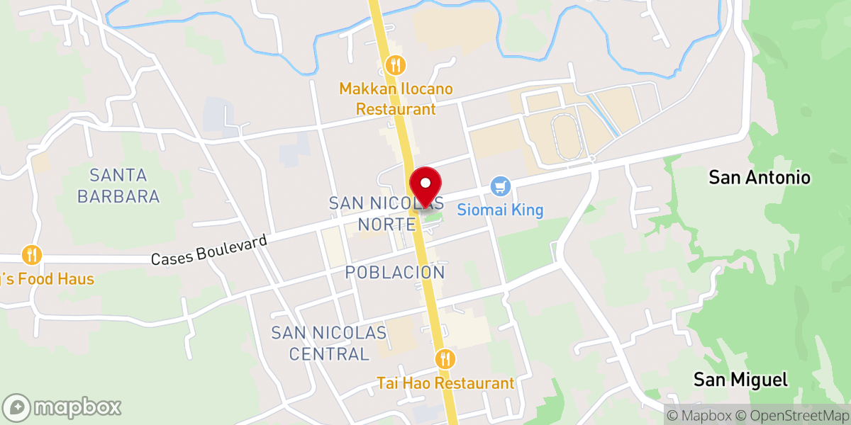 Map showing location of Minor Basilica and Diocesan Shrine of Our Lady of Charity (Diocese of San Fernando, La Union)