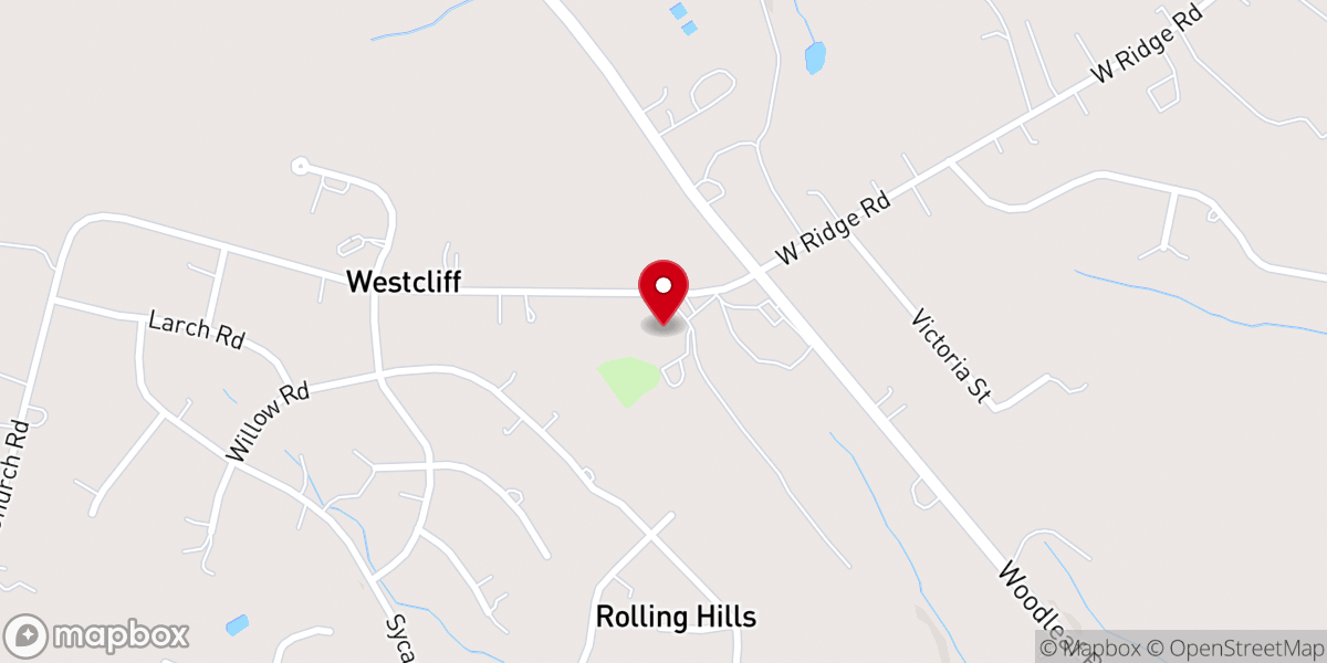 Map showing location of Enon Baptist Church