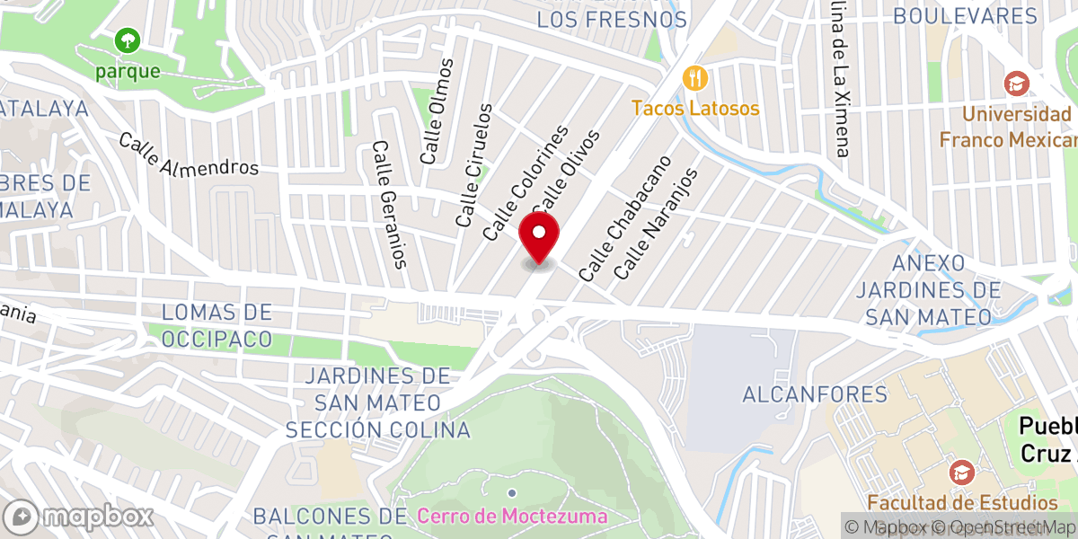 Map showing location of Parroquia de Santa Ana