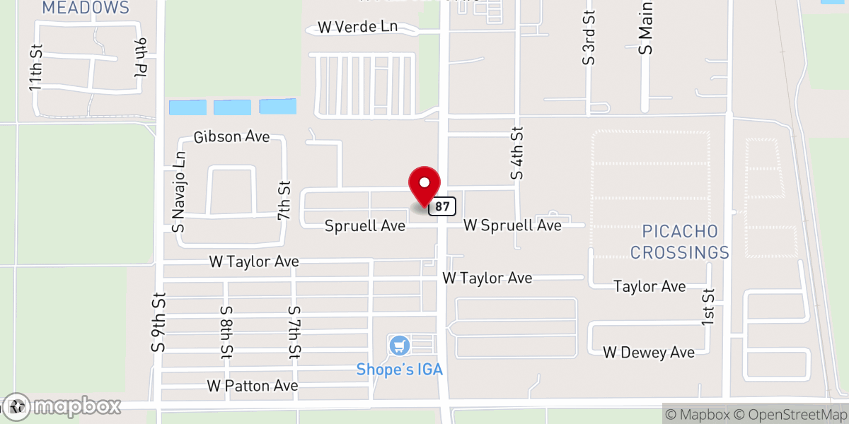 Map showing location of Redemption Bible Church Coolidge