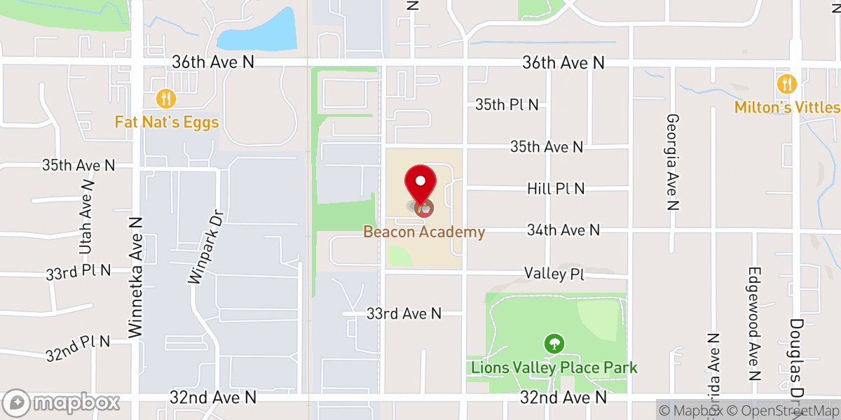 Map showing location of Westview Church