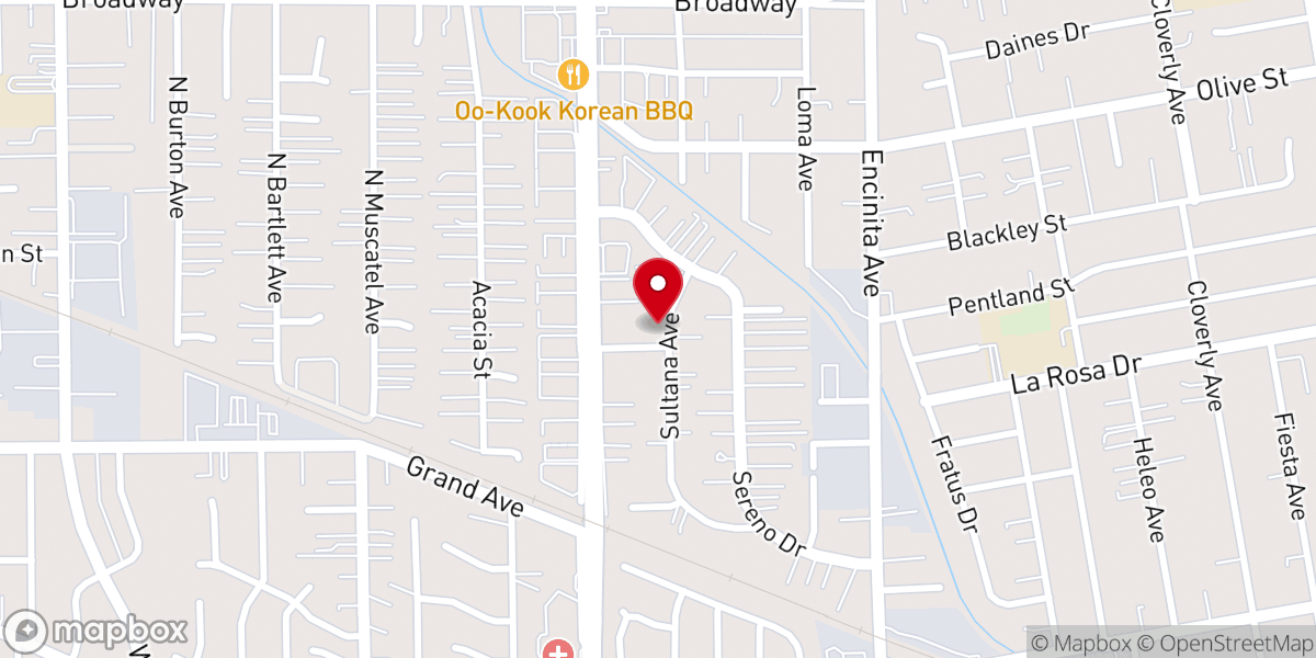 Map showing location of Temple City Spanish Seventh-day Adventist Church