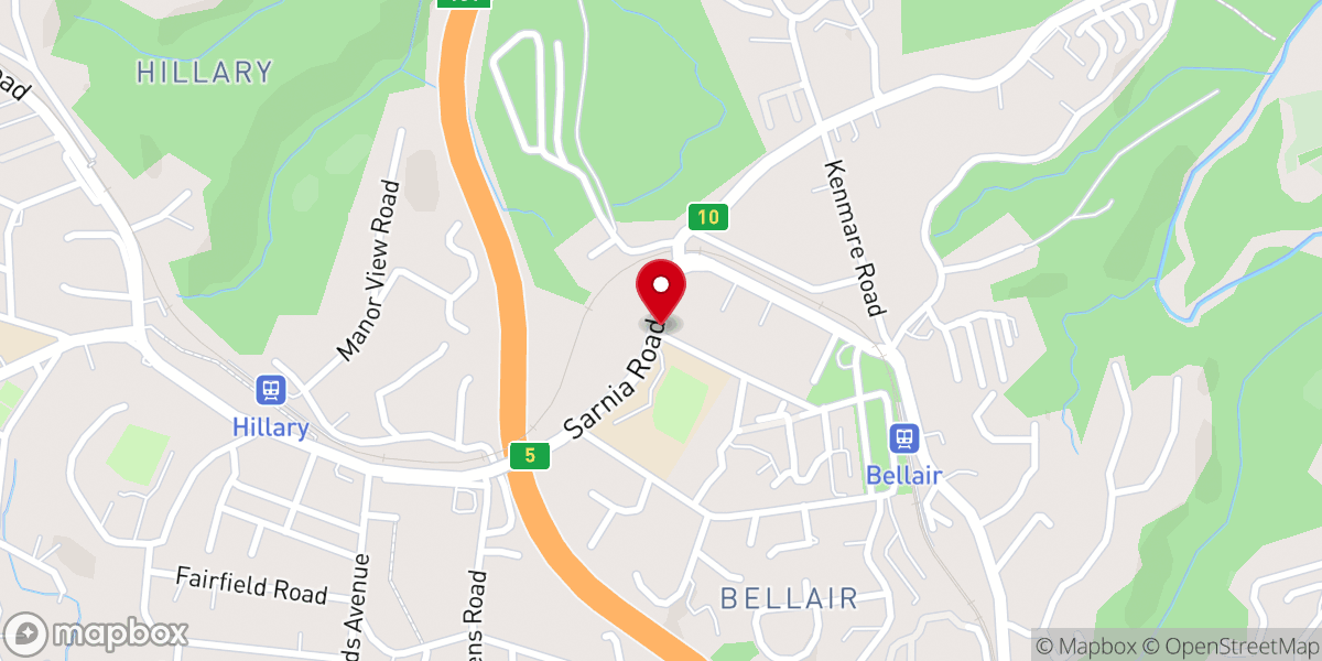 Map showing location of All Saints Anglican Church