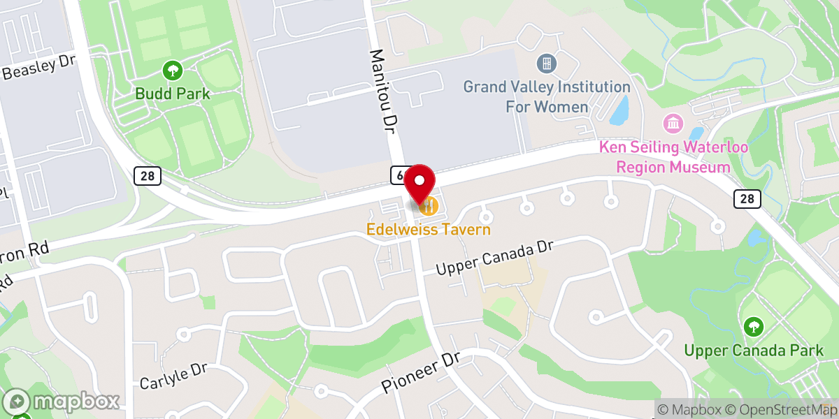 Map showing location of Forward Church Kitchener