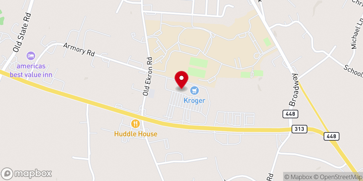 Map showing location of Cox's Variety and Home Center
