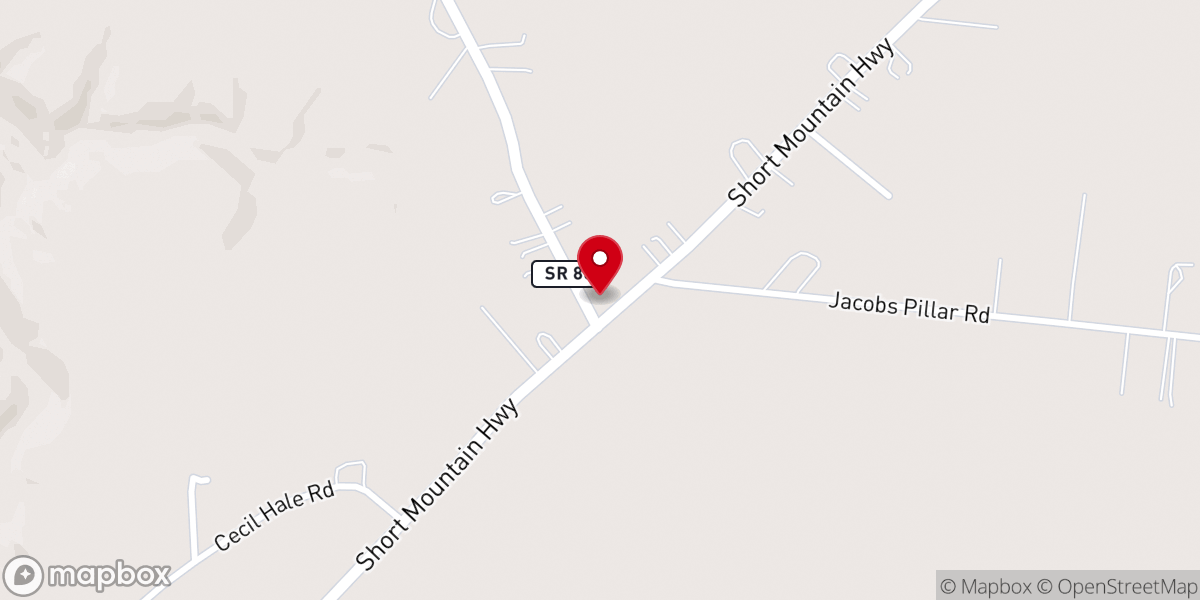 Map showing location of New Home Missionary Baptist Church
