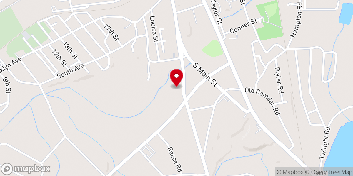 Map showing location of Immanuel Baptist Church