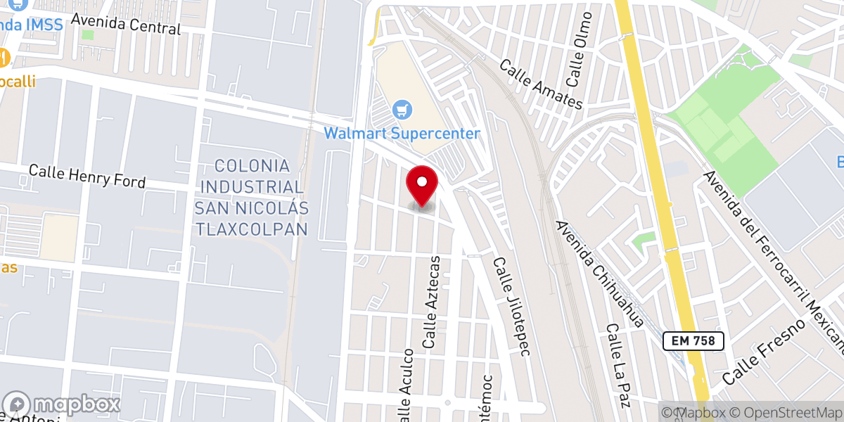 Map showing location of Iglesia Metodista de México San Pedro Y San Pablo