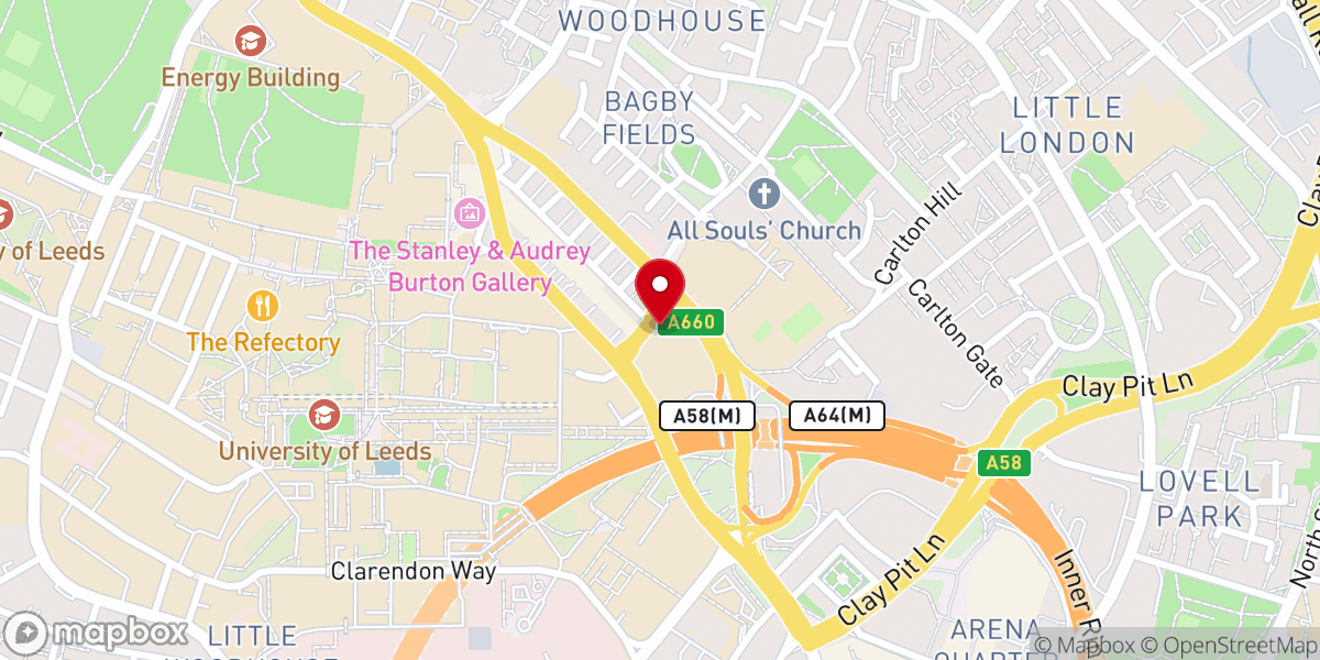 Map showing location of Blenheim Baptist Church