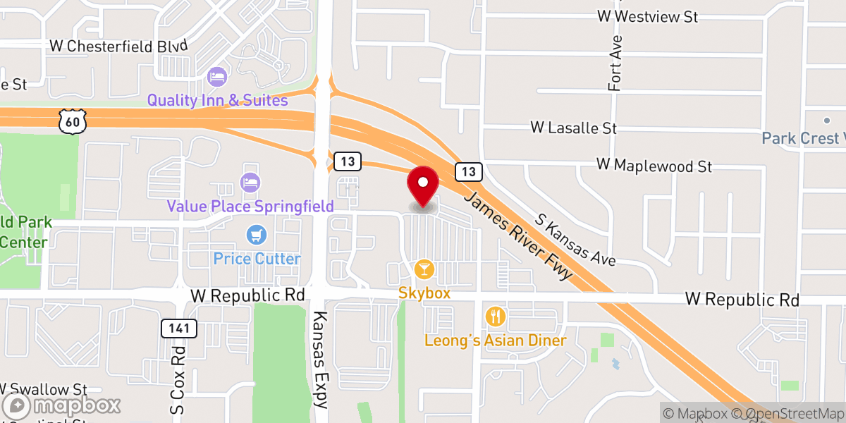 Map showing location of Life.Church Springfield