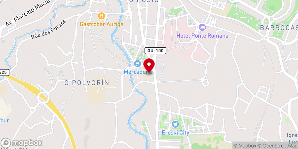 Map showing location of Iglesia Parroquial de San Pío X
