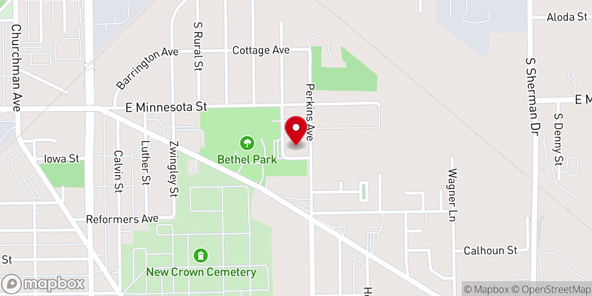 Map showing location of Stewart Memorial CME Church