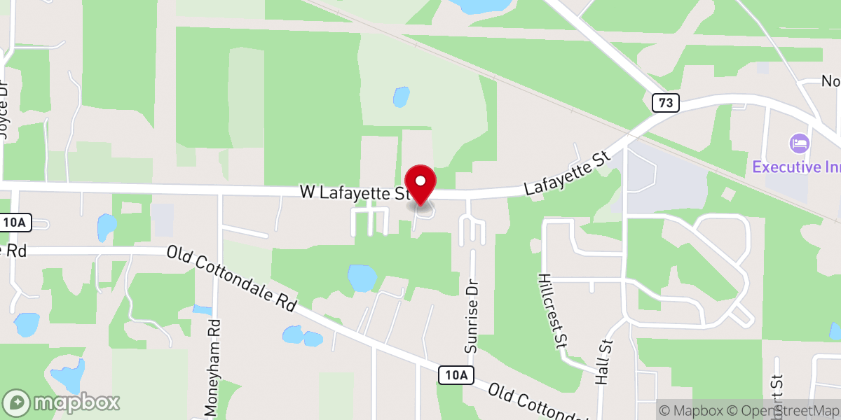 Map showing location of Ascension Lutheran Church