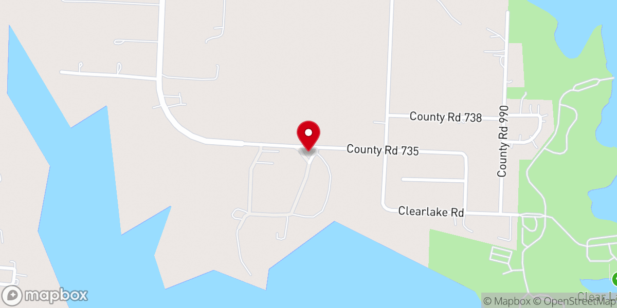 Map showing location of Lake Lavon Camp & Conference Center