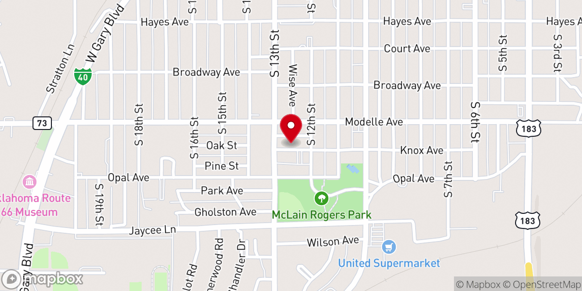 Map showing location of Catholic Charities