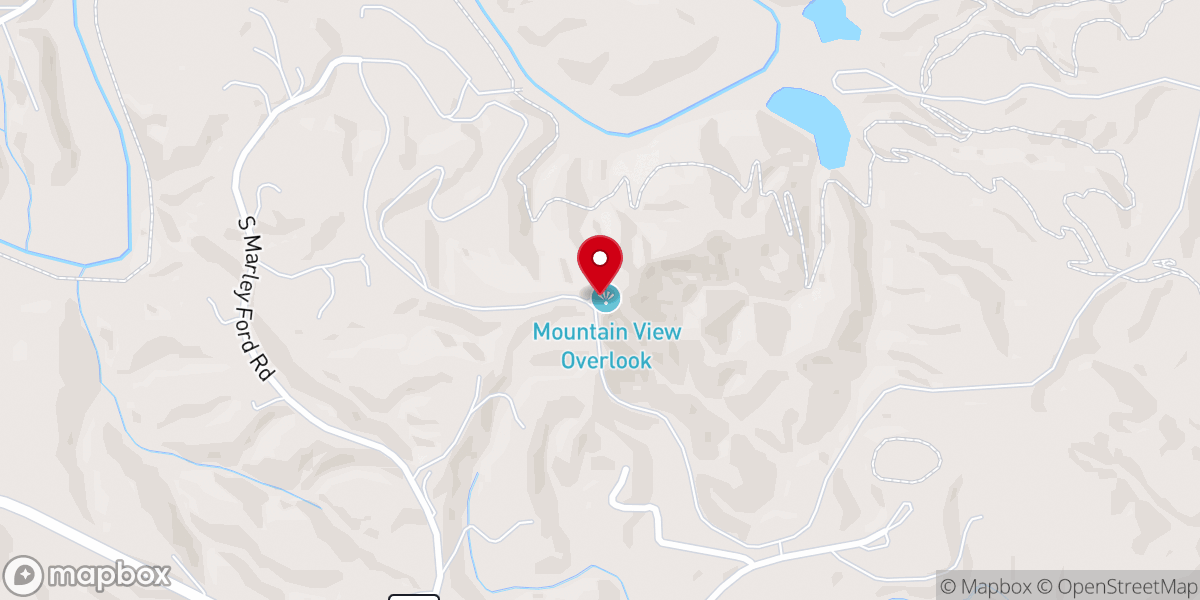 Map showing location of Mountain View Overlook