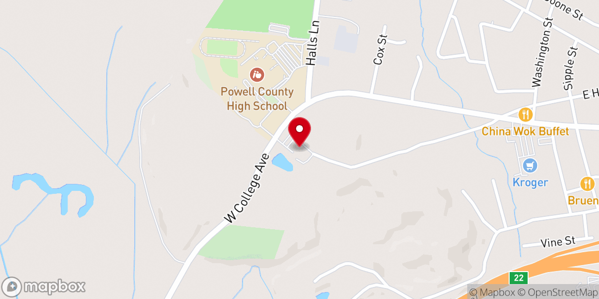 Map showing location of Emmanuel Baptist Church