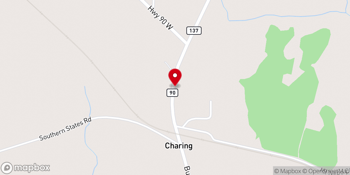 Map showing location of Charing Church