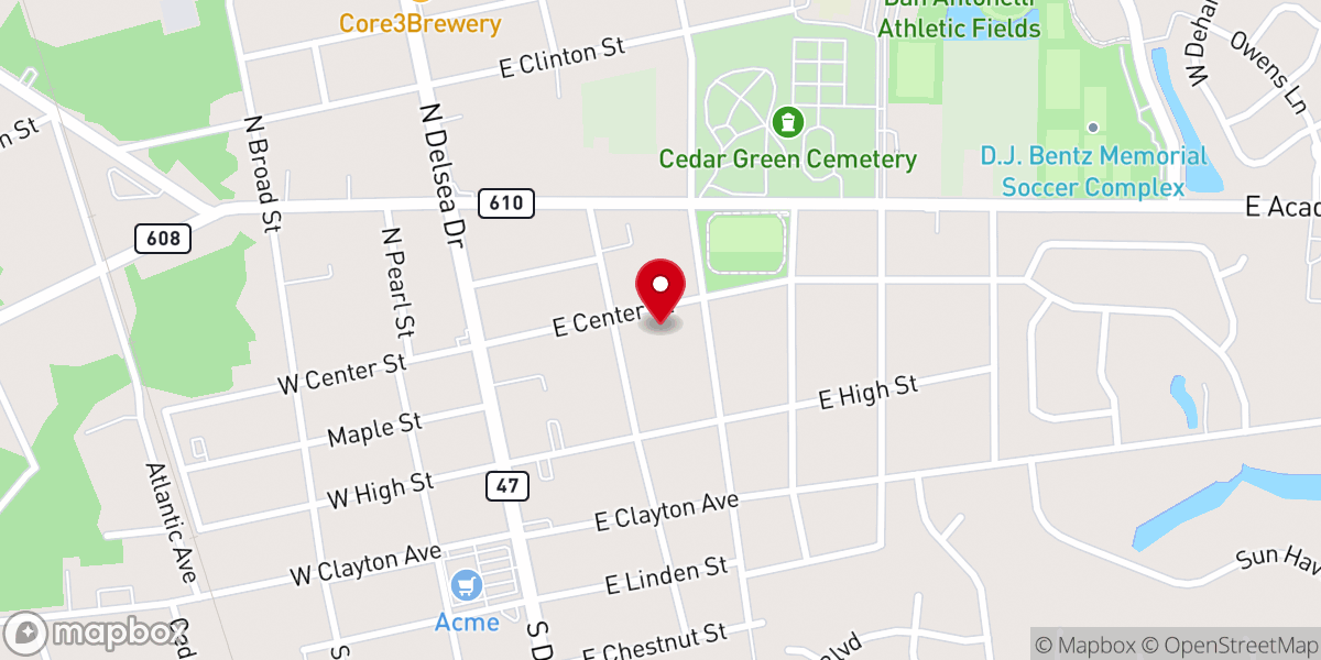 Map showing location of Agape Fellowship Christian Church