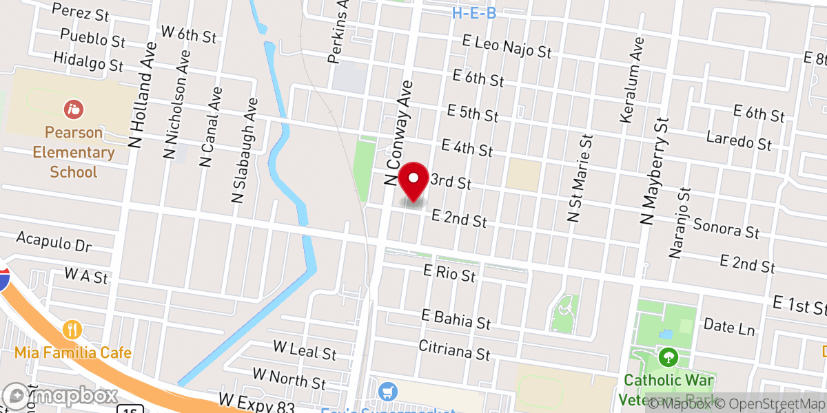Map showing location of Iglesia Bautista Divino