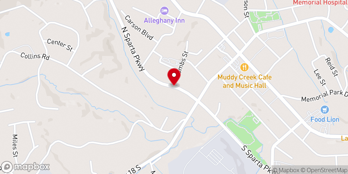 Map showing location of Alleghany Jubilee
