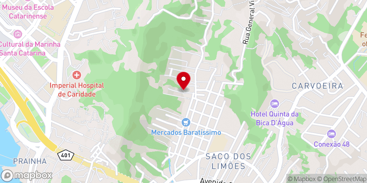 Map showing location of Igreja Católica Nossa Senhora do Rosário