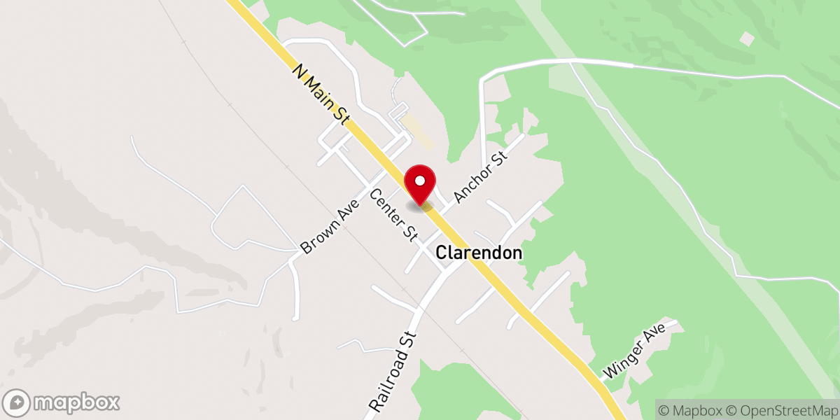 Map showing location of Clarendon Fire Dept Station 75