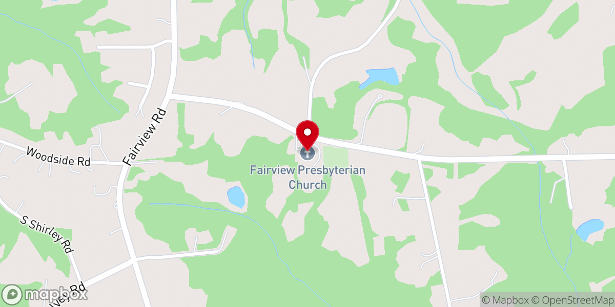 Map showing location of Fairview Presbyterian Church