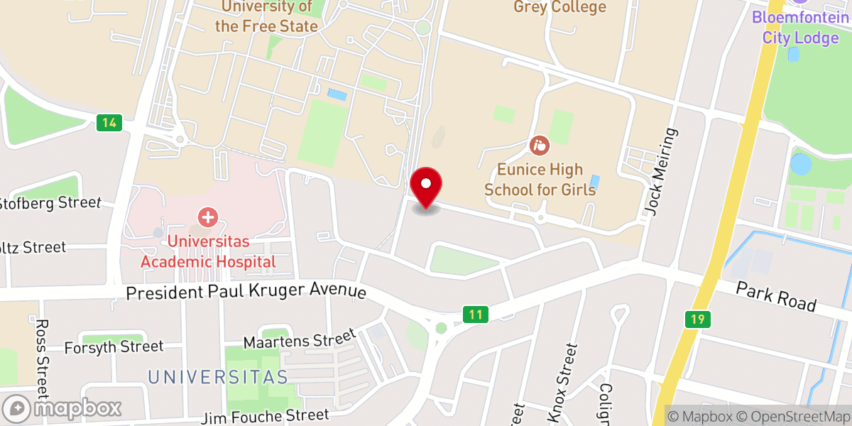 Map showing location of NG Church