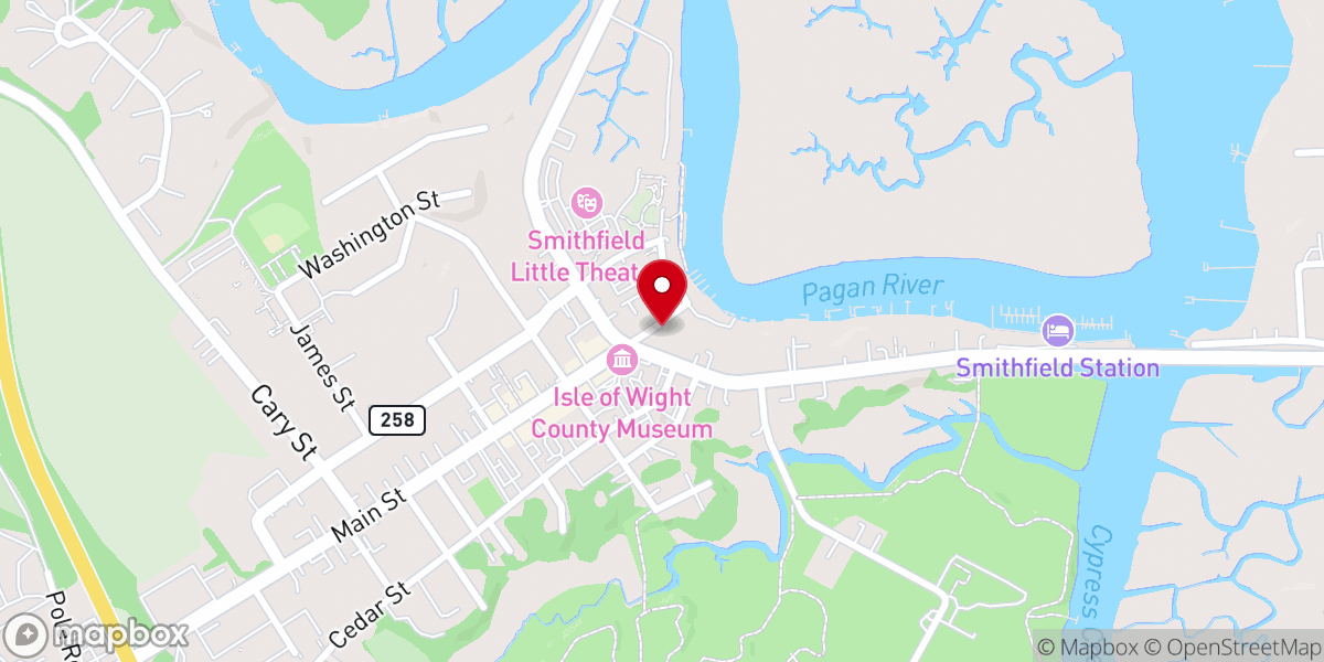Map showing location of Wharf Hill Brewing Company