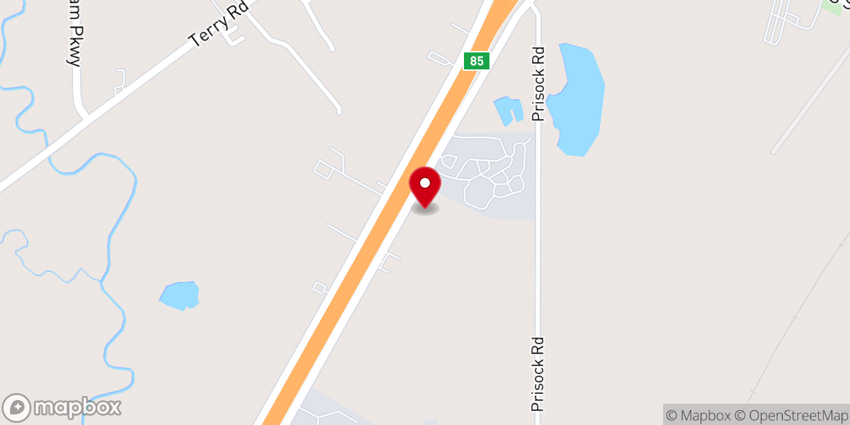 Map showing location of The ROCK Worship Center