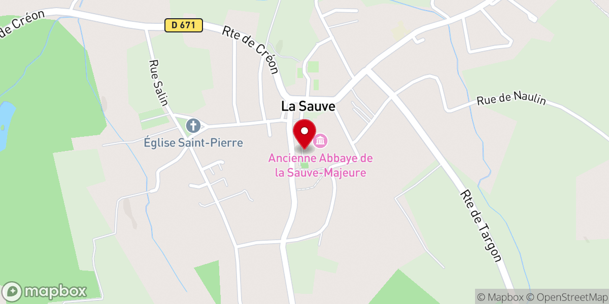 Map showing location of Abbaye de La Sauve-Majeure