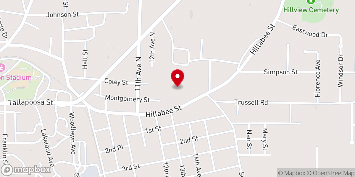 Map showing location of Liberty Baptist Church
