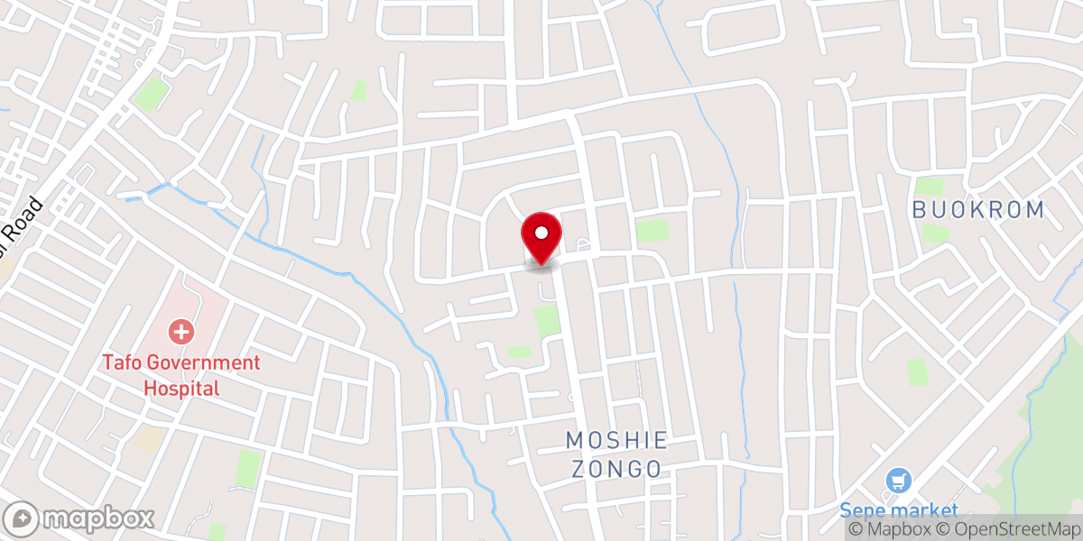 Map showing location of Ashanti Central Ghana Conference of SDA